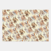 Goldendole Cute Dog Pattern Inpakpapier Vel (Voorkant 3)