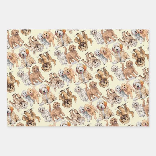 Goldendole Cute Dog Pattern Inpakpapier Vel (Voorkant 3)