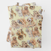 Goldendole Cute Dog Pattern Inpakpapier Vel (In situ)