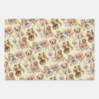 Goldendole Cute Dog Pattern Inpakpapier Vel