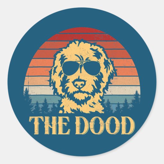  Goldendole De Dood Gift Papa Kinderen Ronde Sticker (Voorkant)