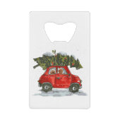 Goldendole die met een rode vrachtwagen rondloopt creditkaart flessenopener (Voorkant)