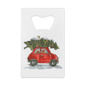 Goldendole die met een rode vrachtwagen rondloopt creditkaart flessenopener (Achterkant)