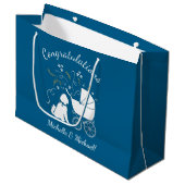 Goldendole Dog Baby shower Boy Blue Groot Cadeauzakje (Voorkant Gekanteld)