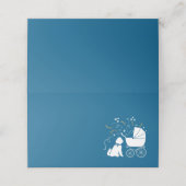Goldendole Dog Baby shower Boy Blue Plaatskaartje (Buitenkant ongevouwen)