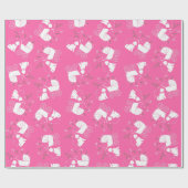 Goldendole Dog Baby shower Pink Girl Cadeaupapier (Vlak)