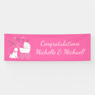 Goldendole Dog Baby shower Pink Girl Spandoek