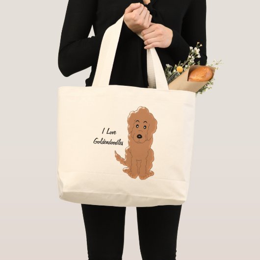 Goldendole Dog Design Grote Tote Bag (Voorkant (product))
