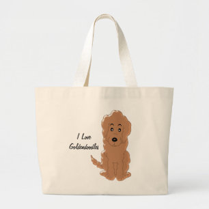 Goldendole Dog Design Grote Tote Bag