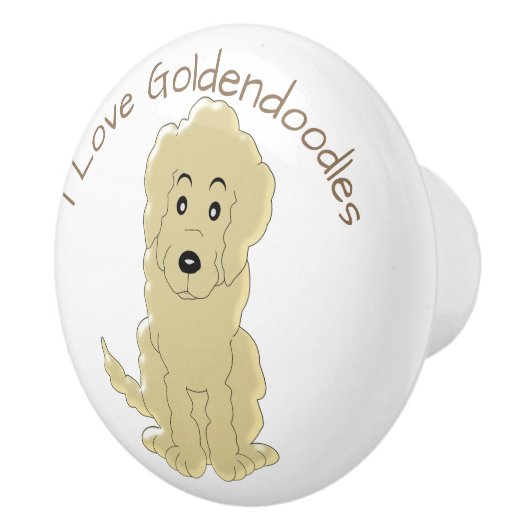 Goldendole Dog Design Keramische Knop (Rechts)