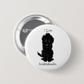 Goldendole Dog Design Ronde Button 5,7 Cm (Voorkant /achterkant)