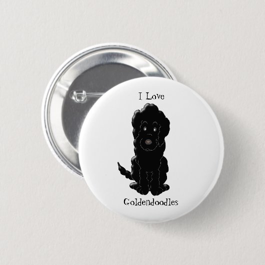 Goldendole Dog Design Ronde Button 5,7 Cm (Voorkant /achterkant)