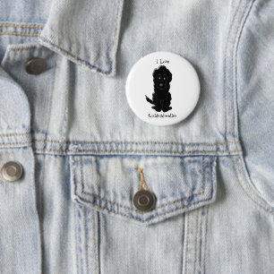 Goldendole Dog Design Ronde Button 5,7 Cm