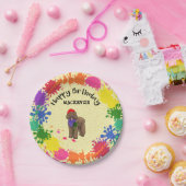 Goldendole Dog Fun Paint Art Party  Papieren Bordje (Feest)