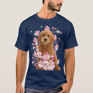 Goldendole Dog Japanse Cherry Blossom Sakura Fl T-shirt