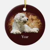  Goldendole Dog Keramisch Ornament (Voorkant)