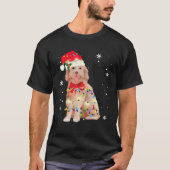 Goldendole Dog Kerstmis Licht Mam Pap Gift T-shirt (Voorkant)