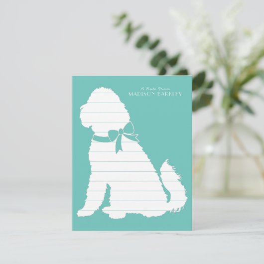 Goldendole Dog Puppy Labradoodle Bedankkaart (Staand voorkant)