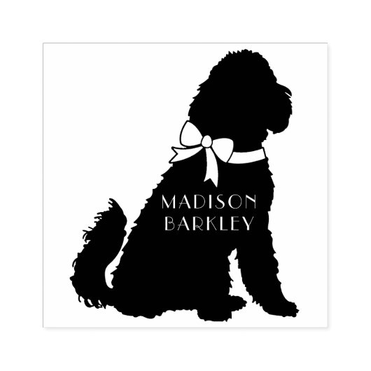 Goldendole Dog Puppy Labradoodle Rubberstempel (Afrduk)