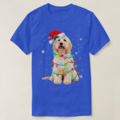 Goldendole Dog Tree-kerstfeestmaal D T-shirt (Design voorkant)