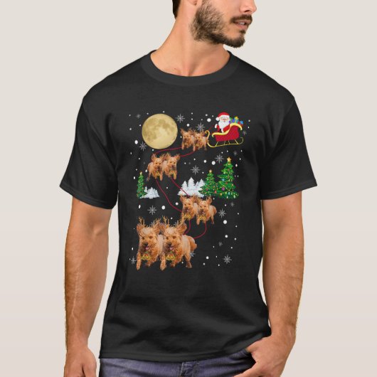 Goldendole Dog Tree-kerstfeestmaal D T-shirt (Voorkant)