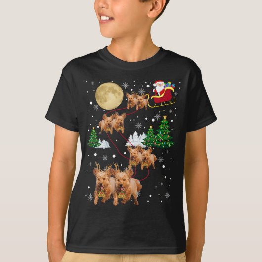 Goldendole Dog Tree-kerstfeestmaal D T-shirt (Voorkant)
