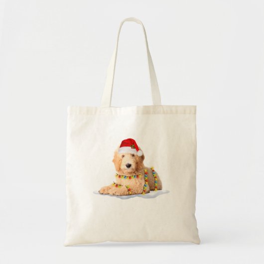 Goldendole Dog Tree-kerstfeestmaal D Tote Bag (Voorkant)