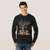 Goldendole Dog Tree Kerstkerstkerstkerstkerstkerst T-shirt (Voorkant volledig)