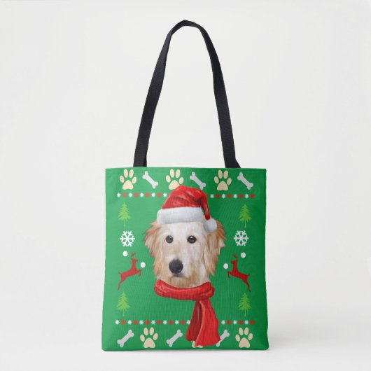 Goldendole Dog Ugly kerst Tote Bag (Voorkant)
