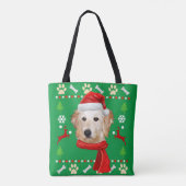 Goldendole Dog Ugly kerst Tote Bag (Achterkant)