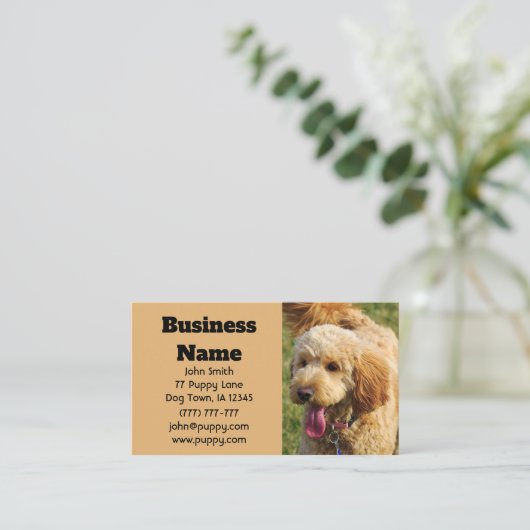 Goldendole Dog Visitekaartje (Staand voorkant)