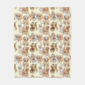 Goldendole Hondenliefhebbers Pattern Fleece Deken (Voorkant)