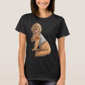 Goldendole I Love Mam Tattoo Dog Funny Moeders T-shirt (Voorkant)