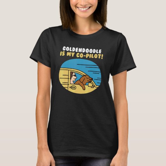 Goldendole is mijn co-Pilot Dog T-shirt (Voorkant)