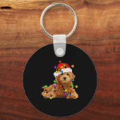 Goldendole kerstkerstkerstkerstman sleutelhanger (Voorkant)