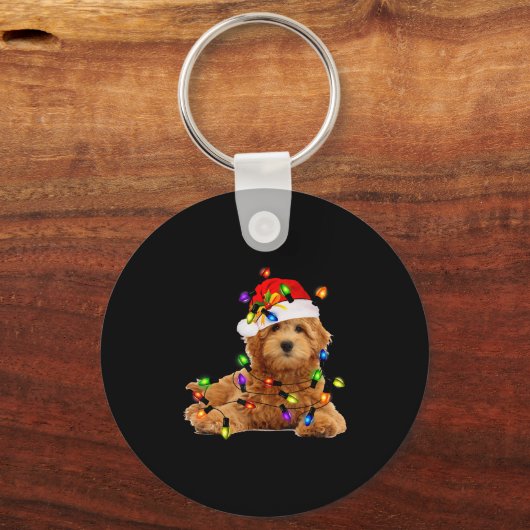 Goldendole kerstkerstkerstkerstman sleutelhanger (Voorkant)