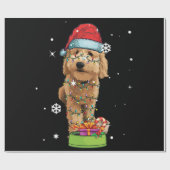 Goldendole kerstkerstman Funny Dog Lover Gift Cadeaupapier (Vlak)