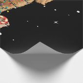 Goldendole kerstkerstman Funny Dog Lover Gift Cadeaupapier (Hoek)