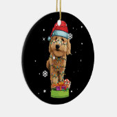 Goldendole kerstkerstman Funny Dog Lover Gift Keramisch Ornament (Rechts)