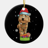 Goldendole kerstkerstman Funny Dog Lover Gift Keramisch Ornament (Voorkant)