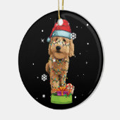 Goldendole kerstkerstman Funny Dog Lover Gift Keramisch Ornament (Links)