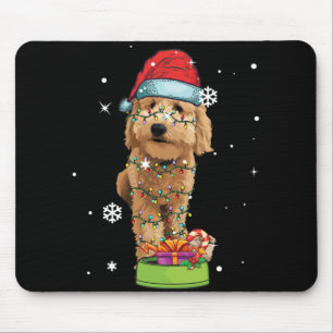 Goldendole kerstkerstman Funny Dog Lover Gift Muismat