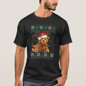 Goldendole Kerstmis Ugly Sweater Dog Xmas 1 T-shirt (Voorkant)