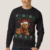 Goldendole Kerstmis Ugly Sweater Funny Dog Love (Voorkant)