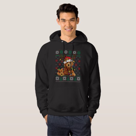 Goldendole Kerstmis Ugly Sweater Funny Dog Love (Voorkant volledig)