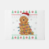 Goldendole Kerstmis Ugly Sweater Funny Dog Love Deurmat (Voorkant)