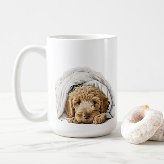 Goldendole Labradoodle Dog Mam Coffee Tea Doodle Koffiemok (Met donut)