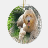 Goldendole Labradoodle Keramisch Ornament (Links)