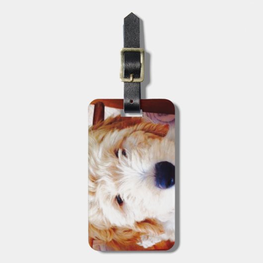 Goldendole Puppy Bagagelabel (Voorkant verticaal)