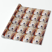 Goldendole Puppy Cadeaupapier (Uitgerold)